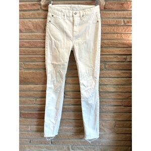 7 For All Mankind Stretch White Skinny Jeans